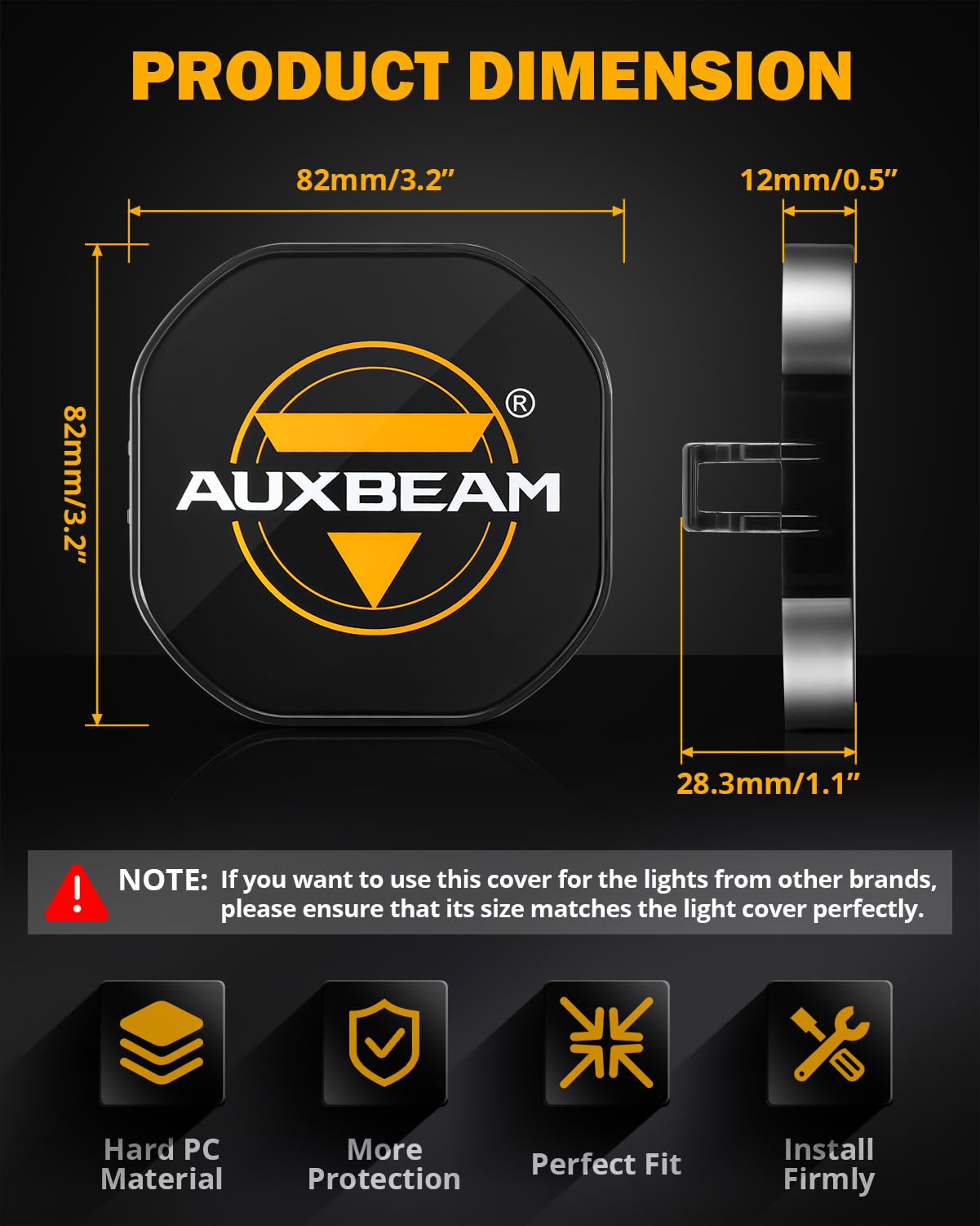 Auxbeam ZD000676/ZD000713 LED Pod Light Covers 3